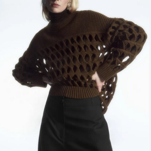 COS Open Knit Wool Sweater - Picture 1 of 11